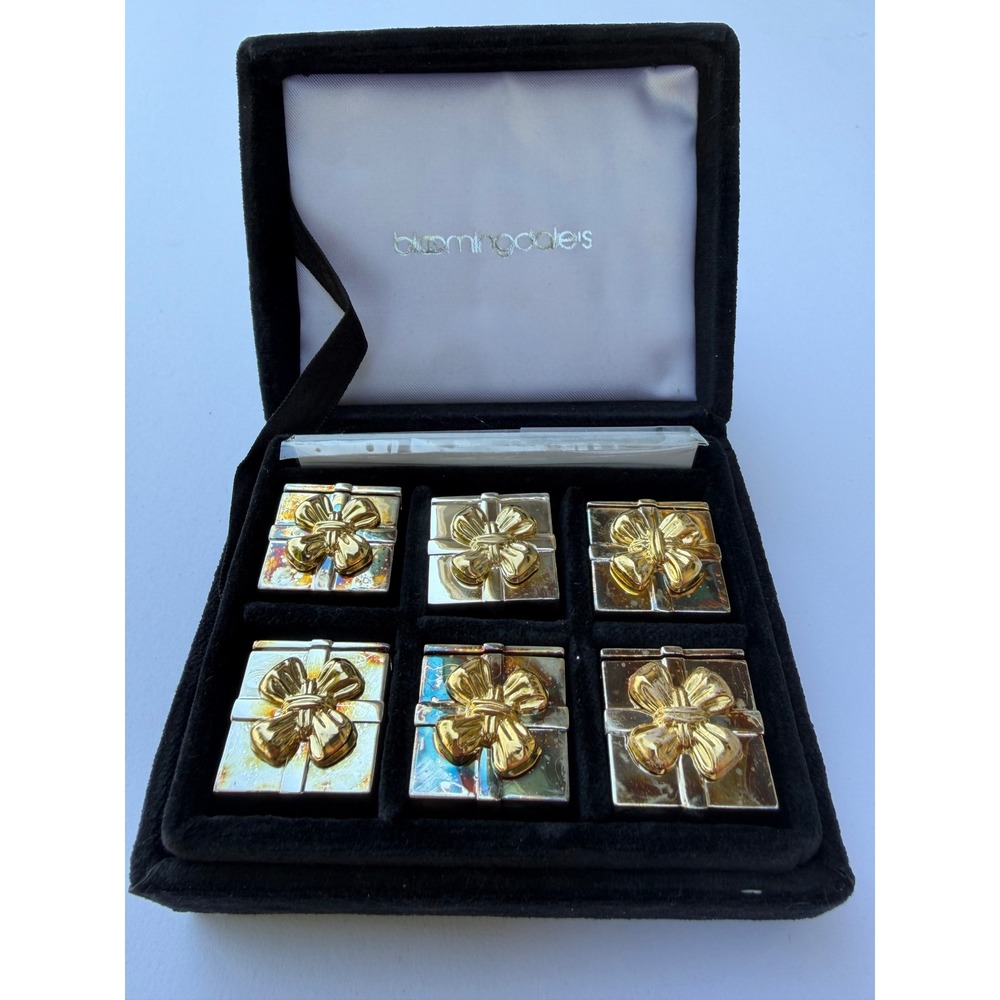 Godinger Silver Art Co Gift Box Place Card Holders Set of 6 Bloomingdales Case